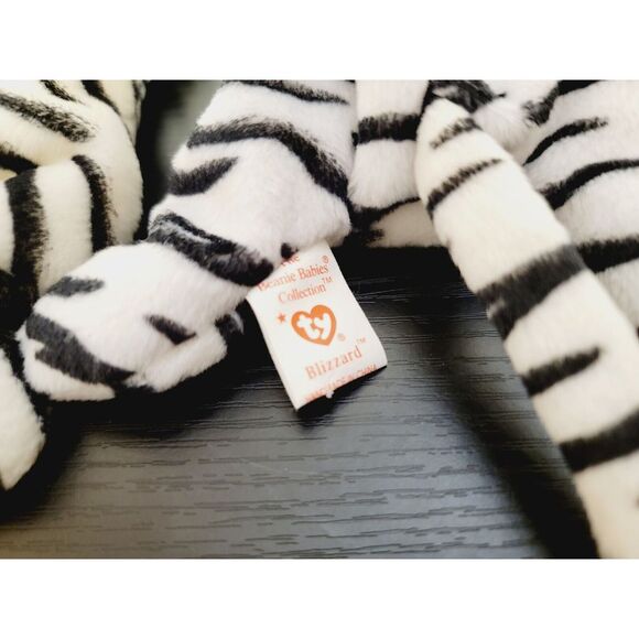 Blizzard White Tiger Lot of 2 Ty Beanie Babies #4163 1996 Retired PVC - Picture 7 of 11